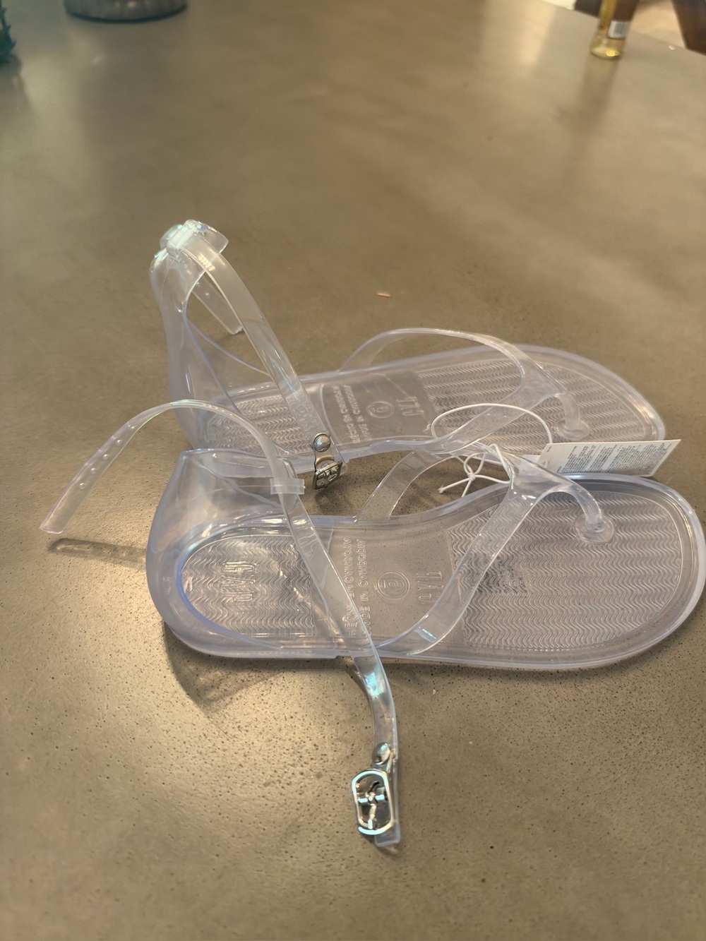 Gap Clear Jelly Sandals for Women - Transparent Strappy Flip NWT